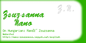 zsuzsanna mano business card